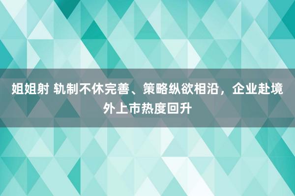 姐姐射 轨制不休完善、策略纵欲相沿，企业赴境外上市热度回升