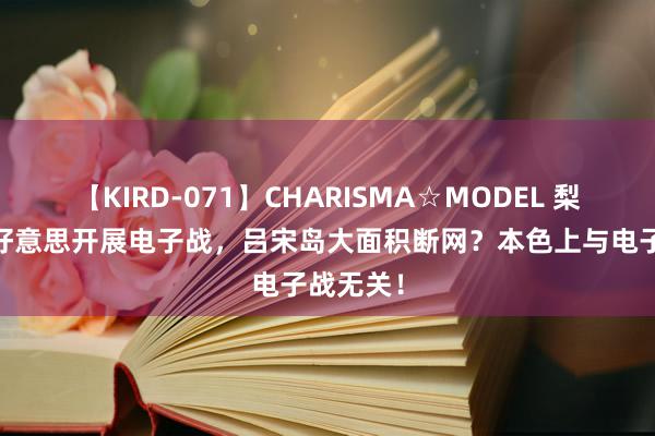 【KIRD-071】CHARISMA☆MODEL 梨々花 中好意思开展电子战，吕宋岛大面积断网？本色上与电子战无关！